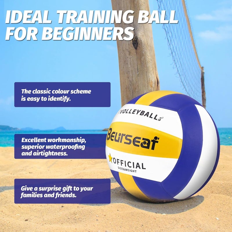Beurseaf Volleyball, Soft Touch Beach Volleyball, Indoor Outdoor Volleyball for Beach Game Training, Official Size 5 - Image 5
